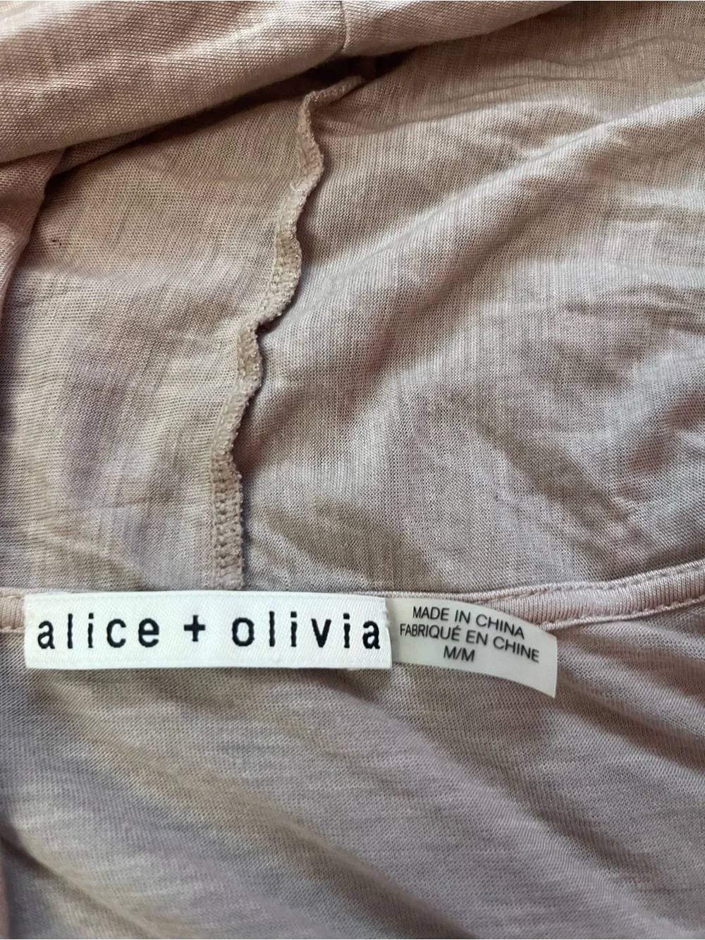 Alice + Olivia Light Tan Wrap Around Infinity Cardigan Size M